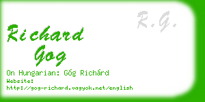 richard gog business card