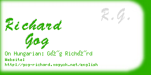 richard gog business card